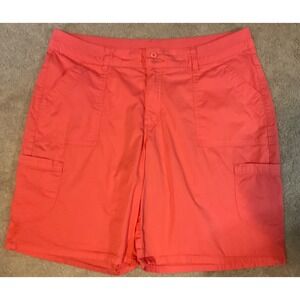 RIDERS by LEE COMFORT WAIST SHORTS SZ.18M RELAXED FIT, CORAL SUMMER